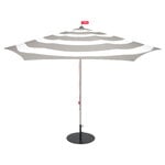 Parasoller, Stripesol parasoll, 350 cm, ljusgrå, Grå