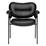 Dining chairs, Bollo chair, black leather - black, Black