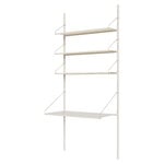 Wall shelves, Shelf Library H1852 wall shelf with desk, warm white, White