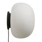 Frandsen Lampada da parete Supernate, 38 cm, opale bianco - nero