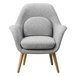 Armchairs & lounge chairs, Swoon Lounge armchair, Hallingdal 130 - oiled oak, Gray
