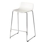 Tabourets et chaises de bar, Tabouret de bar Pato, 67 cm, blanc - chrome, Blanc