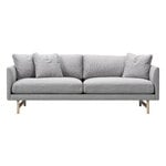 Sofas, Calmo Sofa 95, Zweisitzer, Eiche Lackiert, Sunniva 242, Grau