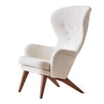 Armchairs & lounge chairs, Siesta lounge chair, walnut - white Orsetto 012, White