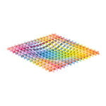 Plats et coupes, Plateau Gravity, 20 x 20 cm, spectre, Multicolore