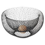 Platters & bowls, Nest bowl or lampshade, 20 cm, black, Black