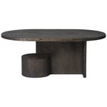 Insert coffee table, black stained ash