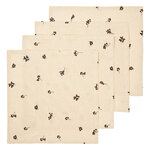 Baies napkins, 4 pcs, natural - dark chocolate