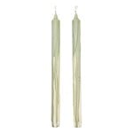 Ferm Living Dryp velas, set de 2, verde té