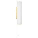 Vuelta wall lamp, 40 cm, white - brass