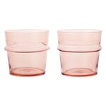 Ferm Living Boya Low juomalasit, 30 cl, 2 kpl, blush
