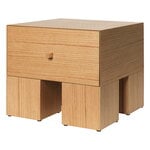 Ferm Living Kuben yöpöytä 1x1, lakattu luonnonvärinen tammiviilu