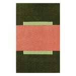 Wool rugs, Jade rug, green - pink, Green
