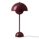 Flowerpot VP3 table lamp, dark plum