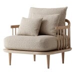 Armchairs & lounge chairs, Fly SC1 lounge chair, white oiled oak - Karakorum 003, Beige