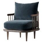 Armchairs & lounge chairs, Fly SC10 arm chair, smoked oiled oak, Ritz 0408 Blue-gray, Blue