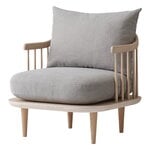 Armchairs & lounge chairs, Fly SC10 lounge chair, white oiled oak - Hot Madison 094, Gray