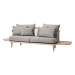 Fly SC3 sohva sivupöydillä, valkoöljytty tammi - Hot Madison 094