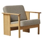 Armchairs & lounge chairs, Block lounge chair, oiled oak - Hallingdal 65 0227, Gray