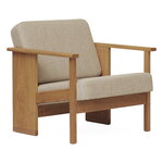 Armchairs & lounge chairs, Block lounge chair, oiled oak, Beige