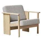Armchairs & lounge chairs, Block lounge chair, white oiled oak - Gabriel Grain 61247, Beige