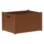 Pillar storage box, large, clay brown