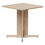 Dining tables, Quatrefoil table, 68 x 68 cm, white oiled oak, Natural