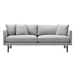 Sofas, Calmo 95 sofa, 2-seater, black steel - Sunniva 242, Gray