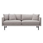 Sofas, Calmo 95 sofa, 2-seater, black steel - Sunniva 717, Beige