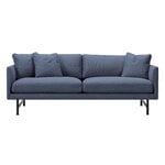 Fredericia Calmo 95 sofa, 2-seater, black steel - Sunniva 783