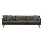 Fredericia Calmo 80 sofa, 3-seater, black steel - Sunniva 173