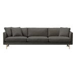 Sofas, Calmo sofa 80, 3-seater, lacquered oak - Sunniva 173, Gray