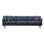 Fredericia Calmo 80 sofa, 3-seater, black steel - Sunniva 783