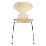 Fritz Hansen Ant chair 3101, clear lacquered ash - chrome