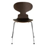 Dining chairs, Ant chair 3101, dark stained oak - chrome, Brown