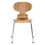 Fritz Hansen Ant chair 3101, clear lacquered elm - chrome