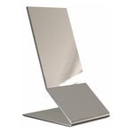 Table mirrors, Unu table mirror, brushed steel, Silver