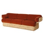 Sohvat, Basket 3-istuttava sohva, rottinki - Belsuede Special FR 133, Luonnonvärinen