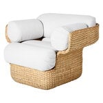 Armchairs & lounge chairs, Basket lounge chair, rattan - Lorkey 40, White