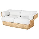 Sofas, Basket 2-seater sofa, rattan - Lorkey 40, White