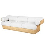 Sofas, Basket 3-seater sofa, rattan - Lorkey 40, White