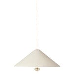 Pendant lamps, Tynell 1967 pendant, 56 cm, brass - canvas, Gold