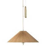 Pendant lamps, Tynell A1972 pendant, 60 cm, brass - bamboo, Gold