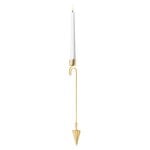 Holiday decorations, Candle holder 2022, cone, gold plated zinc, Gold