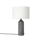 Illuminazione, Lampada da tavolo Gravity, piccola, marmo grigio - bianco, Grigio