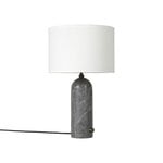 GUBI Gravity table lamp, small, grey marble - white