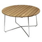 Patio tables, Table 9A, 120 cm, galvanized steel - oiled oak, Natural