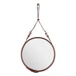 Wall mirrors, Adnet mirror, S, tan leather, Beige