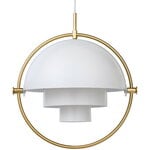 Pendant lamps, Multi-Lite pendant, brass - white, White