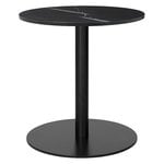 GUBI Table lounge ronde GUBI 1.0, 60 cm, noir - marbre noir
